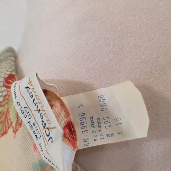 JCPenney Floral Long Sleeve Dress - Cream and Pink 41" Long - Picture 9 of 13